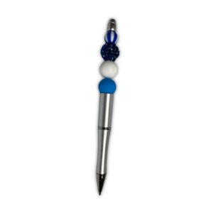 Blue & White Bead Pen with refill