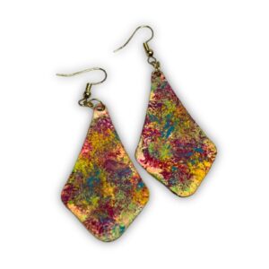 "Tie Die" Painted Hand-Painted Earrings