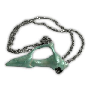 Green Hand-Painted Seashell Necklace