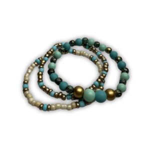 "By the Sea" Glass Bead Bracelet Set