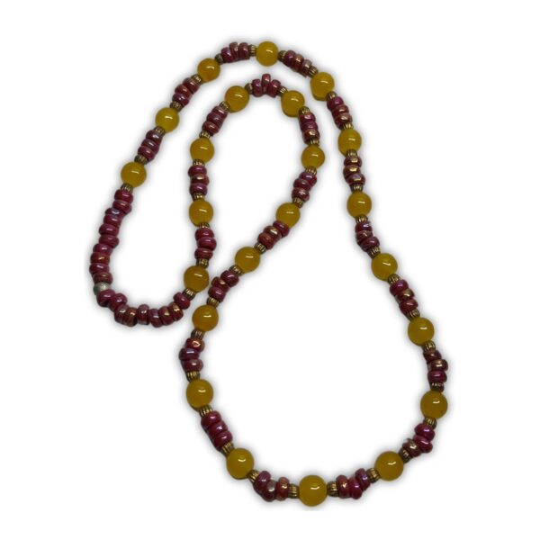 Red & Yellow Glass Bead Necklace