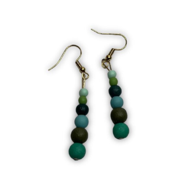 Blue & Teal Glass Bead Earrings
