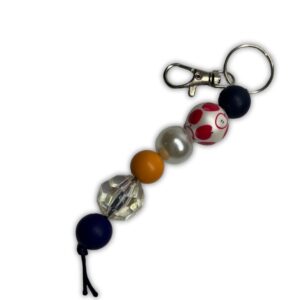 Teacher Themed 2 Bead keychain