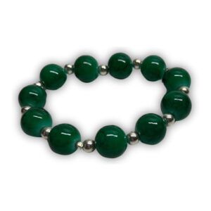 Green Glass Bead Bracelet