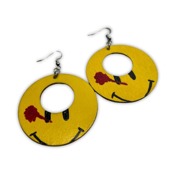 Watchmen-The Comedian Hand-Painted Wooden Earrings