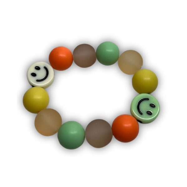 Smiley Face Charm Bead Bracelet