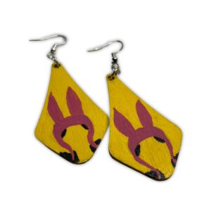 Bob's Burgers Louise Hand-Painted Wooden Earrings