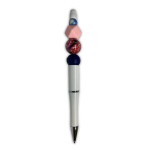 Pink & Blue Bead Pen with refill