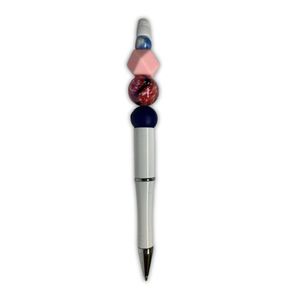Pink & Blue Bead Pen with refill