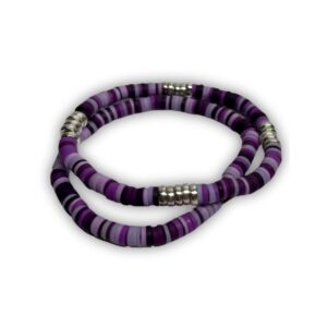 Purple & Silver Bracelet Set